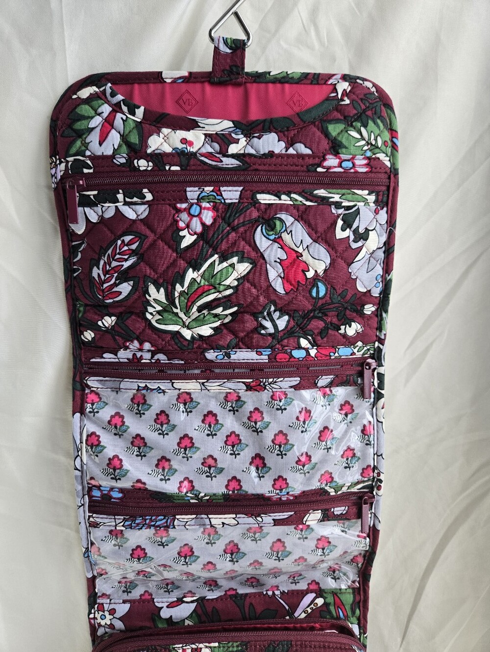 Vera Bradley Hanging Travel Organizer | Burgundy Floral